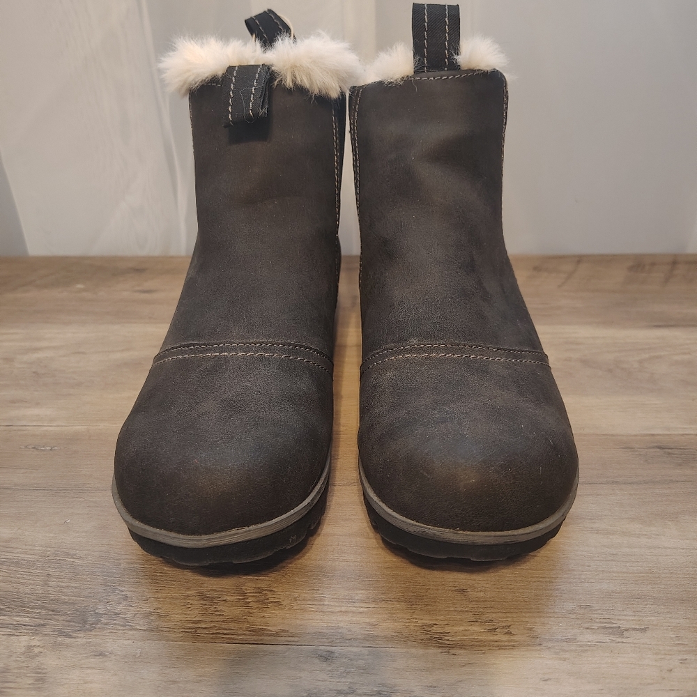 JBU By Jambu Eagle Waterproof Black Faux Fur Ankle Boots Women's Sz 9.5 - Picture 4 of 11